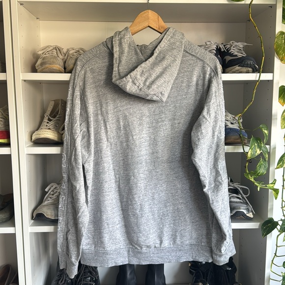 SUPREME HOODED SLEEVE STRIPE TOP GREY SIZE MEDIUM - Picture 3 of 4